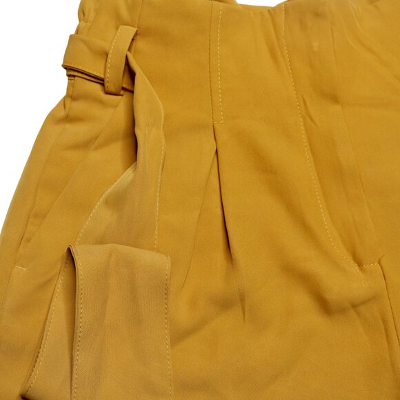Dynamite Women's Paper Bag Short in Mustard Yellow, size Small - Picture 3 of 10